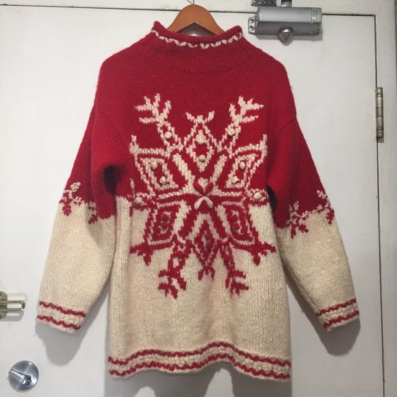 VINTAGE EXPRESS TRICOT CHUNKY KNIT WOOL SWEATERS SIZE M - Picture 4 of 8